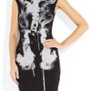 Mcq By Alexander Mcqueen Printed Stretchjersey Dress in Black - Lyst