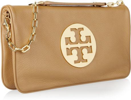 tory burch camel clutch