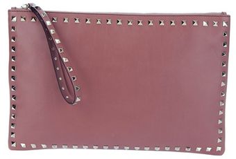 Valentino Studded Clutch - Lyst