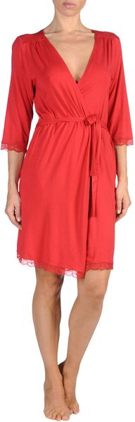 Calvin Klein Dressing Gown in Red - Lyst