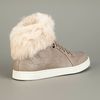 Gucci Rabbit Fur Trainer in Beige - Lyst
