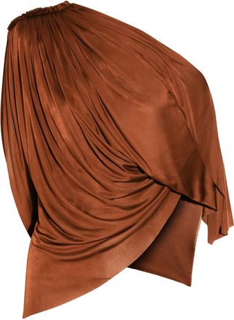 La Petite Salope Asymmetric Draped Satinjersey Top - Lyst