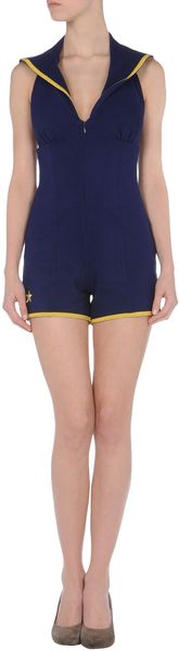 Lucy In Disguise Short Dungaree - Lyst