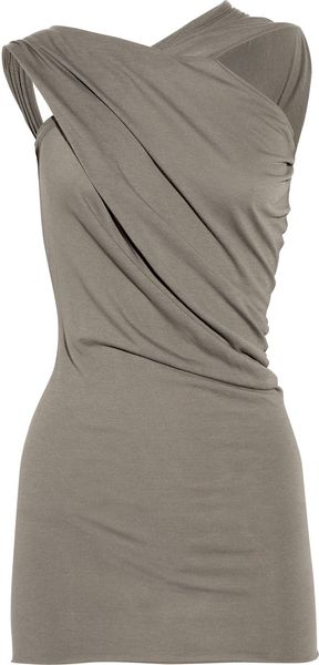 Rick Owens Lilies Asymmetric Jersey Top - Lyst