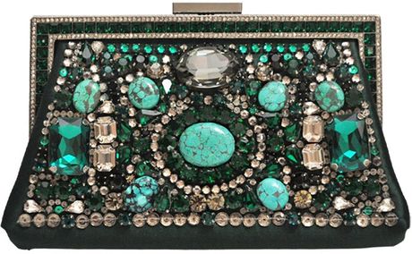 Valentino Jewel Pochette With Crystals in Gray - Lyst