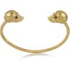 Alexander Mcqueen Swarovski Crystal Doubleskull Bracelet in Gold - Lyst