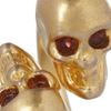 Alexander Mcqueen Swarovski Crystal Doubleskull Ring in Gold - Lyst