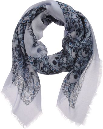 Alexander McQueen Moth Skull Print Scarf - Lyst