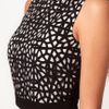 Asos Collection Asos Petite Exclusive Dress with Lazercut Detail and High Low Hem in Black (blackwhite) - Lyst