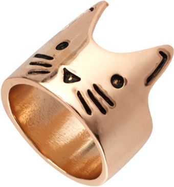 Asos Cat Face Ring - Lyst