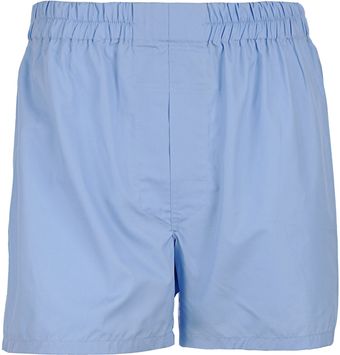 Barneys New York Solid Boxer - Lyst
