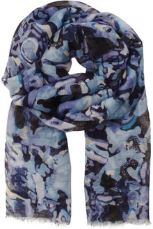 Barneys New York Camo Print Scarf - Lyst