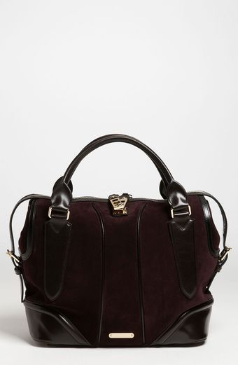 Burberry Suede Tote - Lyst