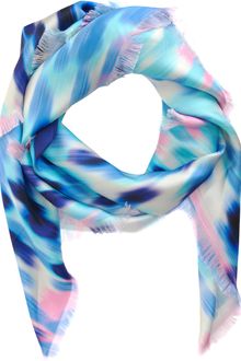 David Szeto Blurred Cherry Blossom Square Scarf - Lyst