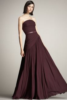 Elie Saab Strapless Draped Gown - Lyst