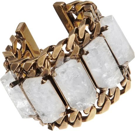 Givenchy Rock Crystal Bracelet in Gold - Lyst