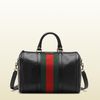 Gucci Vintage Web Boston Bag in Black - Lyst