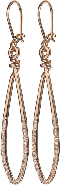 Ileana Makri  Gold Diamond Drop Hoop Earrings - Lyst