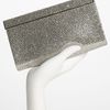 Jimmy Choo Cayla Glitter Clutch in Silver (champagne) - Lyst