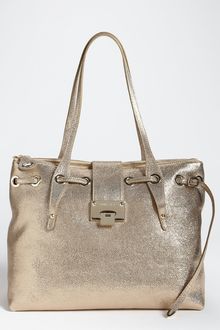 Jimmy Choo Rhea Glitter Leather Tote - Lyst
