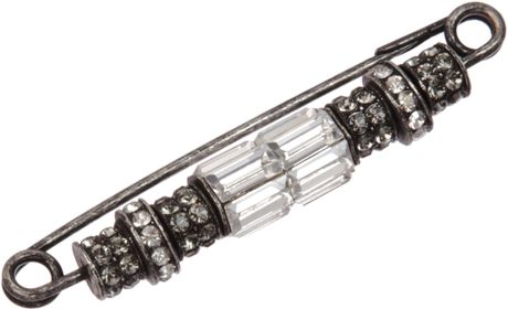 Lanvin Strass Crystal Large Pin in Silver - Lyst