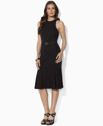 Ralph Lauren Sleeveless Ruffled Peplum Midi - Lyst
