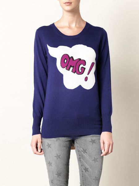 Markus Lupfer Omg Bubble Sweater in Blue (indigo) - Lyst