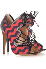 Nicholas Kirkwood Patent Leathertrimmed Satin Sandals
