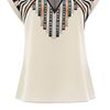 Oasis Tribal Placement Tee in White (neutral) - Lyst
