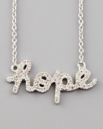 Sydney Evan Diamond Hope Necklace - Lyst