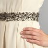 Tfnc Belted Stud Dress with Drape Skirt in Beige (cream) - Lyst