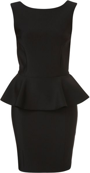 Topshop Peplum Scuba Pencil Dress - Lyst