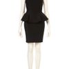 Topshop Peplum Scuba Pencil Dress in Black - Lyst