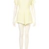 Topshop Chiffon Overlay Playsuit in Yellow (lemon) - Lyst