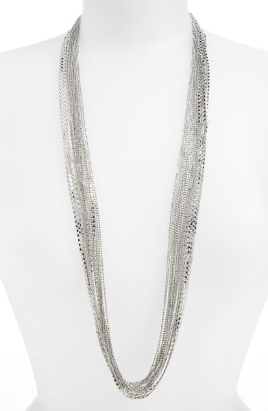 CARA ACCESSORIES Long Multistrand Necklace