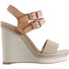 Chloé Double Quarter Strap Sandal in Brown (ivory) - Lyst