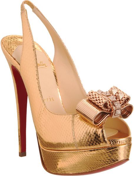 Christian Louboutin Metal Nodo 150 Ayers in Gold (rose) - Lyst