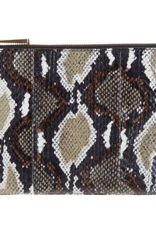 Fendi Snakeskin Chameleon Top Zip Pouch - Lyst