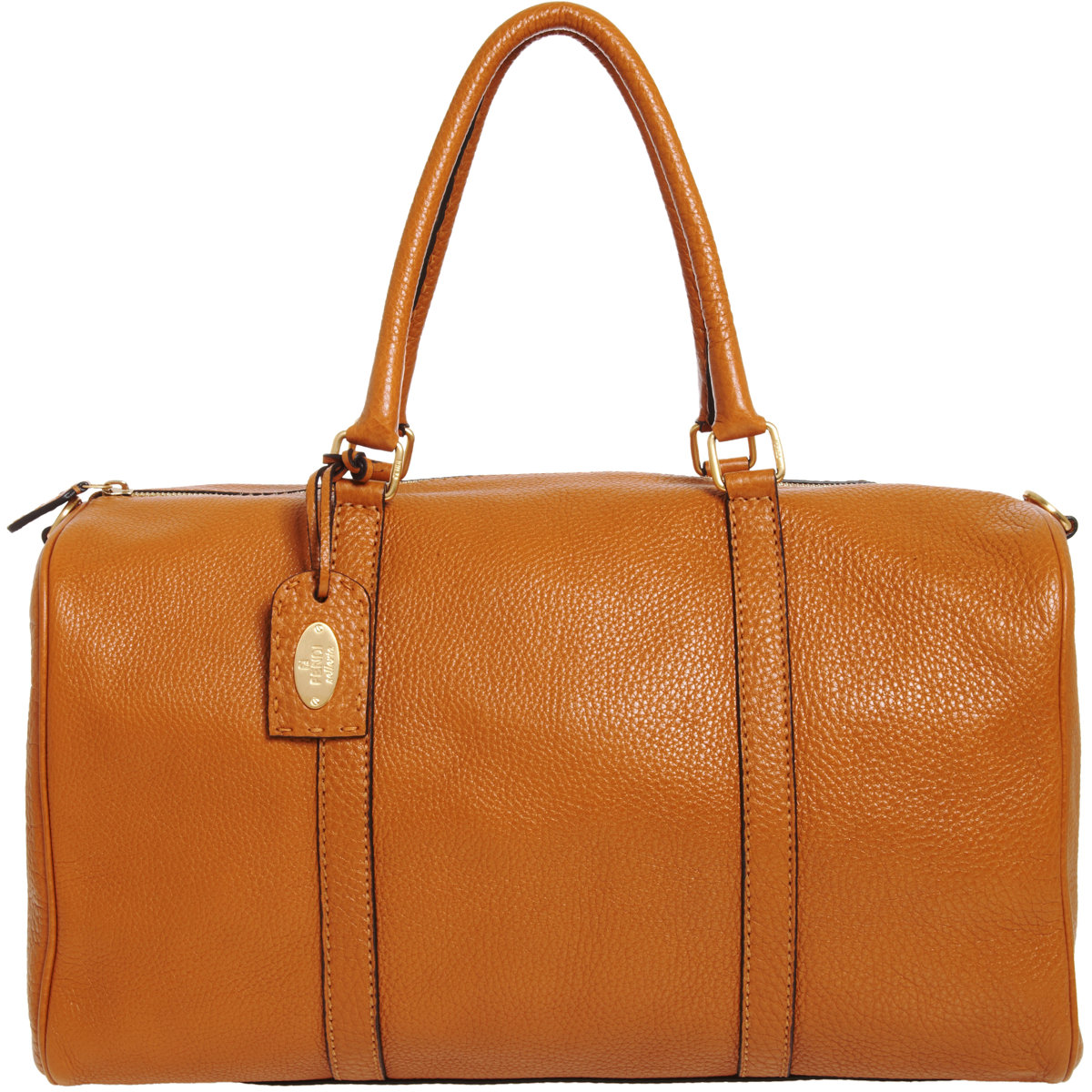 fendi selleria medium boston bag in brown gold lyst fendi selleria medium boston bag in brown gold lyst