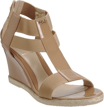 Fendi Tstrap Espadrille Wedge Sandal - Lyst