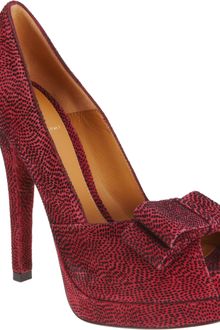 Fendi Bow Peep Toe Pump - Lyst