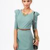 Nasty Gal Ivy Belted Dress in Green (sage) - Lyst