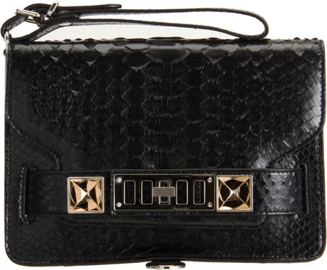 Proenza Schouler Ps11 Clutch Python in Black (gold) - Lyst