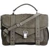Proenza Schouler Ps1 Medium Python Suede in Gray (green) - Lyst