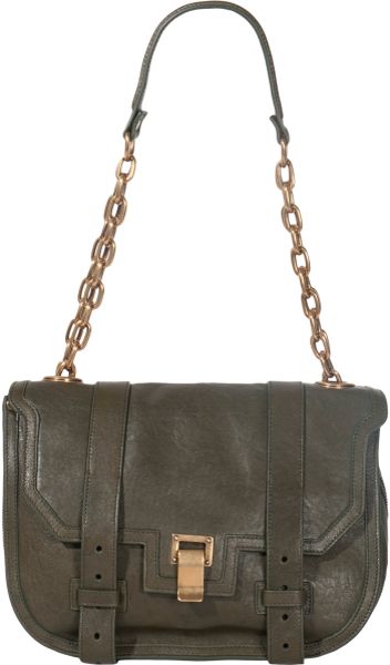 Proenza Schouler Ps1 Mini Messenger Leather in Green - Lyst