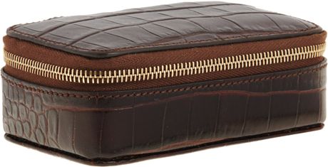 Smythson Camera Case in Brown (gold) - Lyst
