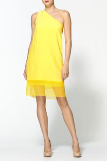 Tibi Hannah Silk One Shoulder Dress - Lyst