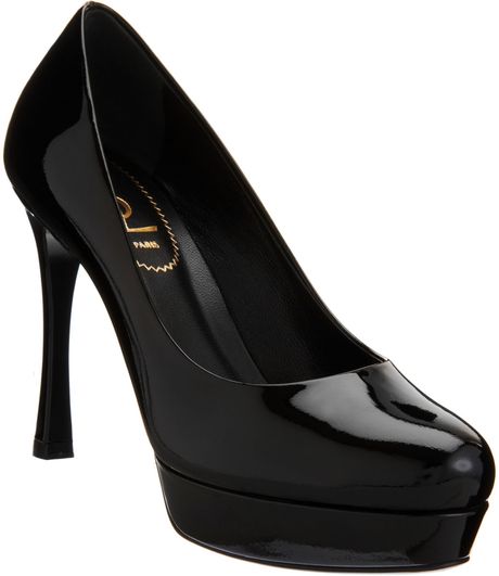 Yves Saint Laurent Gisele 80 Pump in Black - Lyst