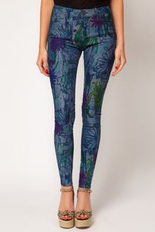 Asos Skinny Jeans in Linear Floral Print 4 - Lyst