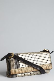 BCBGMAXAZRIA Gold Metal Mesh Jocelyn Fold Over Clutch - Lyst